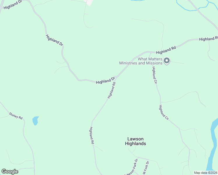 map of restaurants, bars, coffee shops, grocery stores, and more near 4738 Highland Road in Gainesville