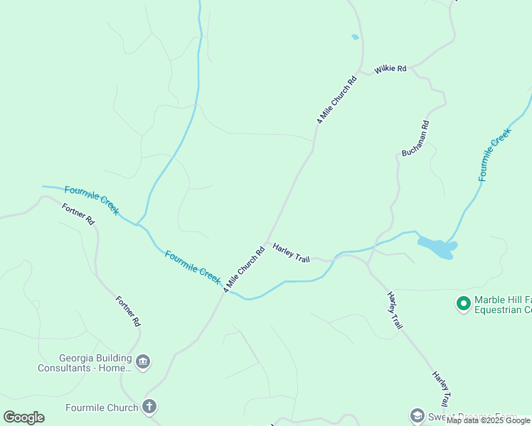 map of restaurants, bars, coffee shops, grocery stores, and more near 1590 4 Mile Church Road in Ball Ground