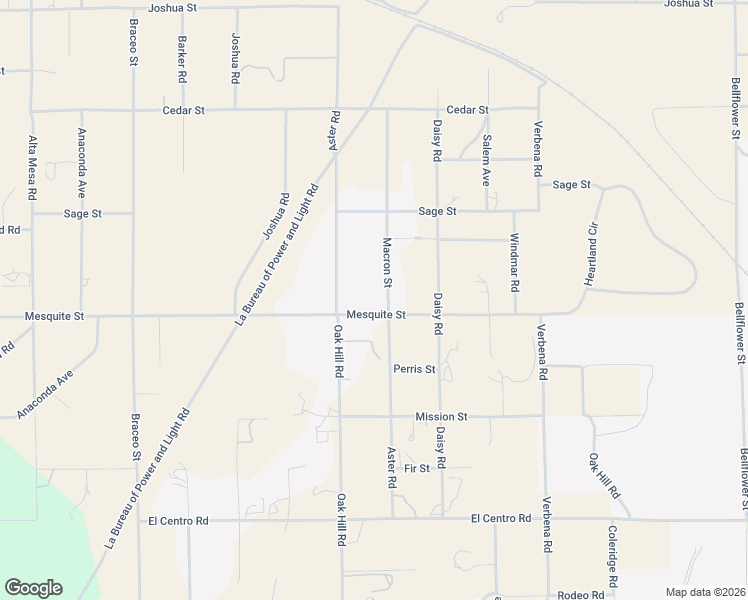 map of restaurants, bars, coffee shops, grocery stores, and more near 10634 Mesquite Street in Oak Hills