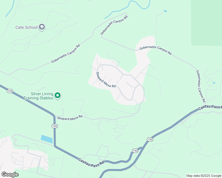 map of restaurants, bars, coffee shops, grocery stores, and more near 7401 Shepard Mesa Road in Carpinteria