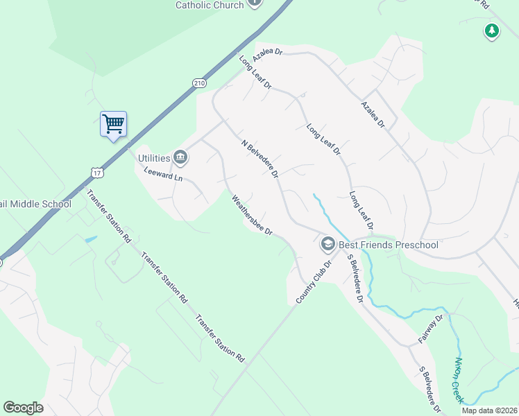 map of restaurants, bars, coffee shops, grocery stores, and more near 108 Rita Lane in Hampstead