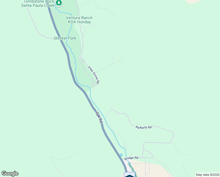 map of restaurants, bars, coffee shops, grocery stores, and more near 5682 Pine Grove Road in Santa Paula