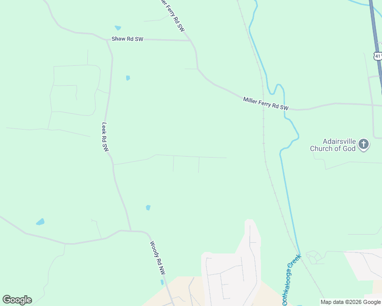 map of restaurants, bars, coffee shops, grocery stores, and more near 298 Bowdoin Lane in Adairsville