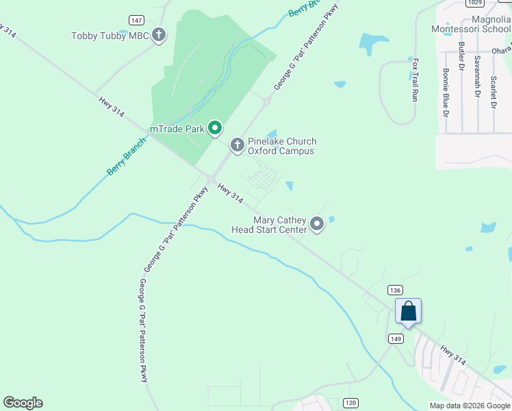map of restaurants, bars, coffee shops, grocery stores, and more near 286-298 Old Sardis Road in Oxford