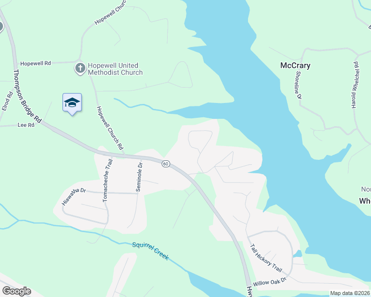 map of restaurants, bars, coffee shops, grocery stores, and more near 4508 Roberta Circle in Gainesville