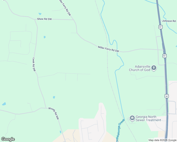 map of restaurants, bars, coffee shops, grocery stores, and more near 395 Bowdoin Lane in Adairsville