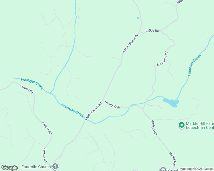 map of restaurants, bars, coffee shops, grocery stores, and more near 1558 4 Mile Church Road in Ball Ground