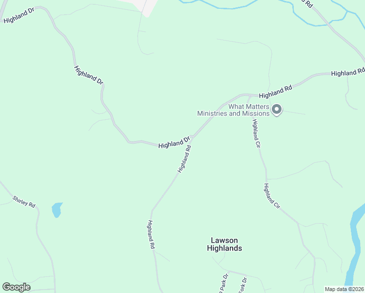 map of restaurants, bars, coffee shops, grocery stores, and more near 4736 Highland Road in Gainesville