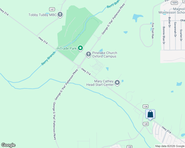 map of restaurants, bars, coffee shops, grocery stores, and more near 286-298 Old Sardis Road in Oxford