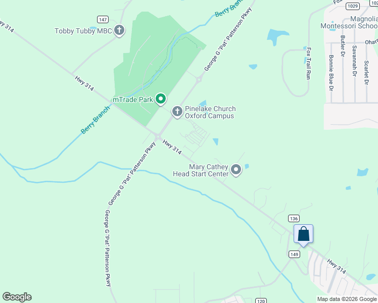 map of restaurants, bars, coffee shops, grocery stores, and more near 286-298 Old Sardis Road in Oxford