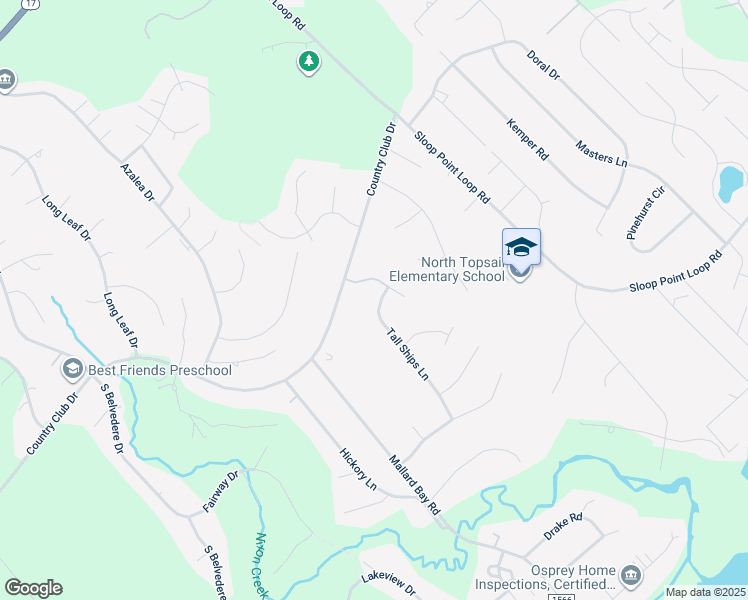 map of restaurants, bars, coffee shops, grocery stores, and more near 339 Tall Ships Lane in Hampstead