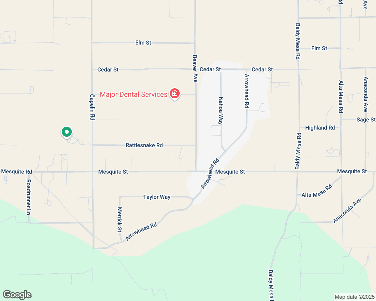 map of restaurants, bars, coffee shops, grocery stores, and more near 9275 Rattlesnake Road in Phelan