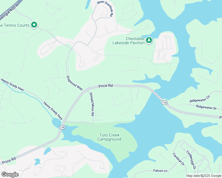 map of restaurants, bars, coffee shops, grocery stores, and more near 269 Emmett Drive in Dawsonville