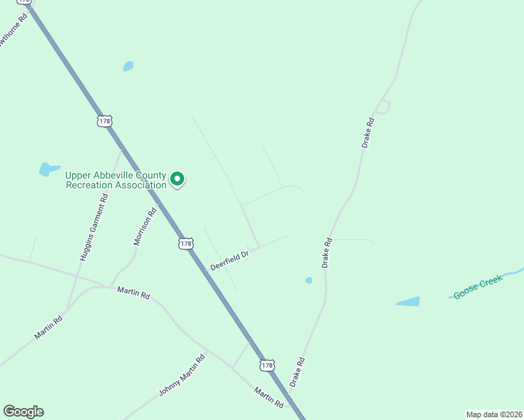 map of restaurants, bars, coffee shops, grocery stores, and more near Fawn Drive in Honea Path