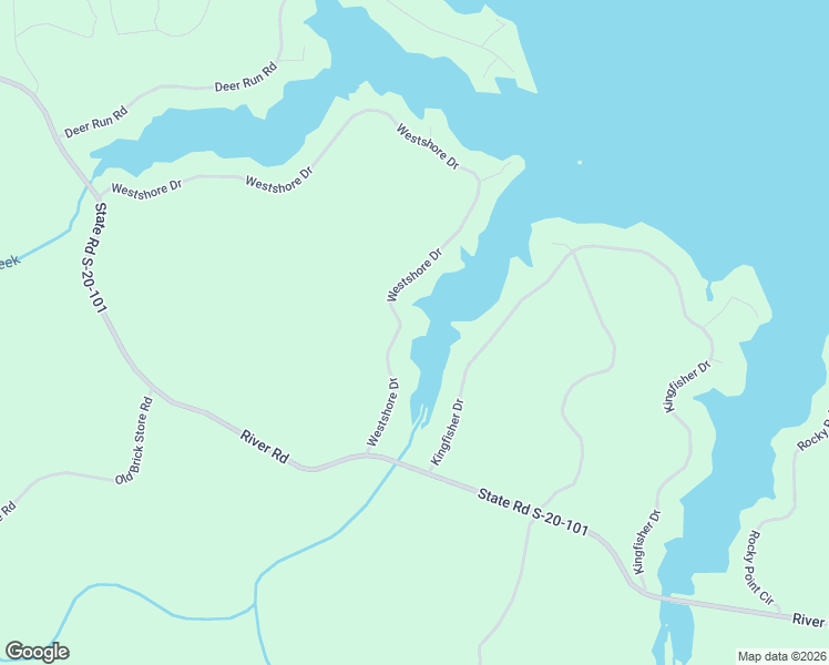 map of restaurants, bars, coffee shops, grocery stores, and more near 1375 Westshore Drive in Ridgeway