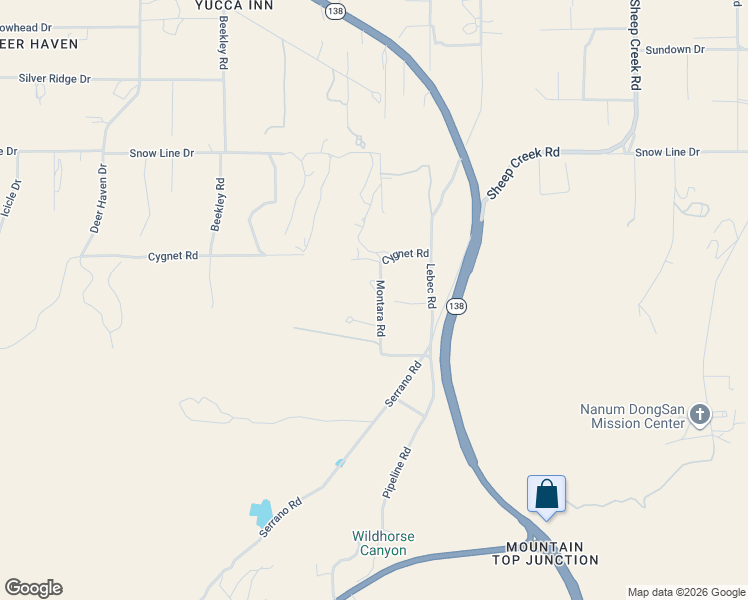 map of restaurants, bars, coffee shops, grocery stores, and more near 9033 Montara Road in Wrightwood