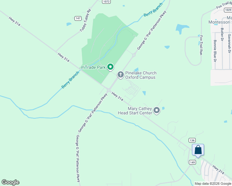 map of restaurants, bars, coffee shops, grocery stores, and more near 300-338 Old Sardis Road in Oxford