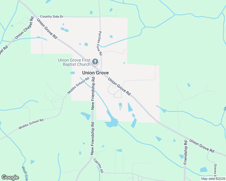 map of restaurants, bars, coffee shops, grocery stores, and more near 3685 Union Grove Road in Union Grove