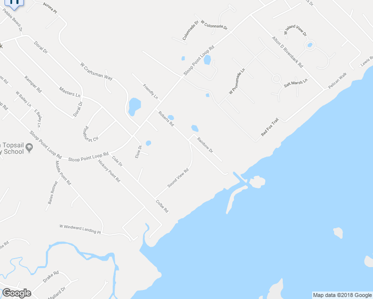 map of restaurants, bars, coffee shops, grocery stores, and more near 114 Oak Circle in Hampstead