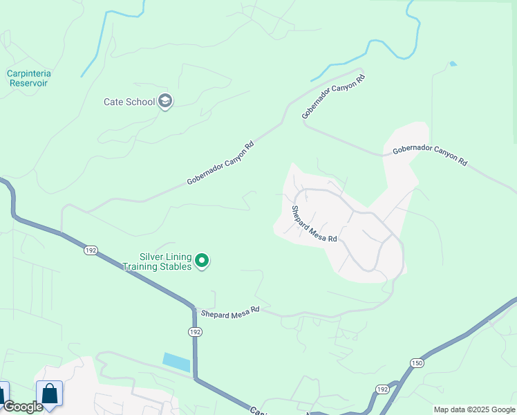 map of restaurants, bars, coffee shops, grocery stores, and more near 7351 Shepard Mesa Road in Carpinteria