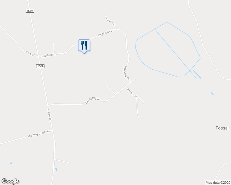 map of restaurants, bars, coffee shops, grocery stores, and more near 589 Castle Bay Drive in Hampstead