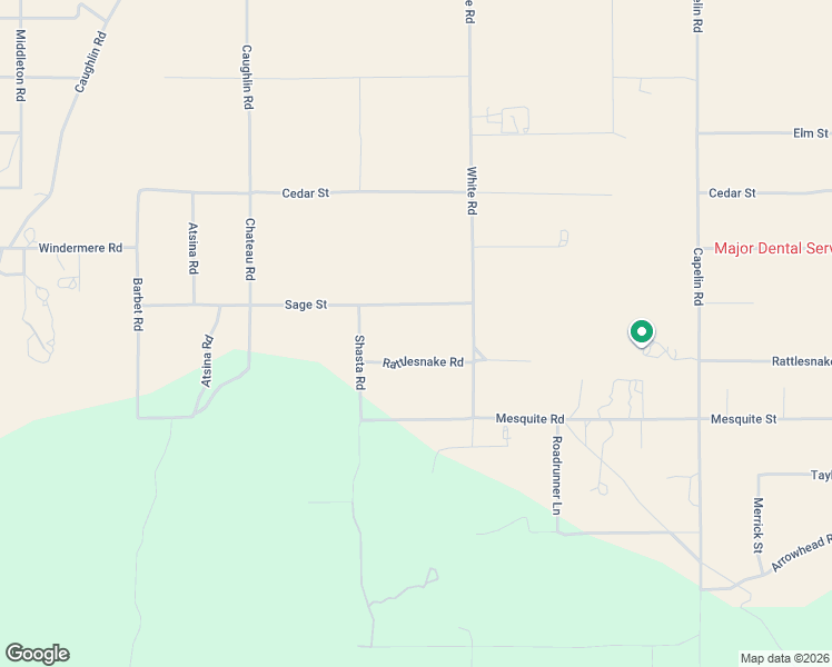 map of restaurants, bars, coffee shops, grocery stores, and more near 8288 White Road in Phelan