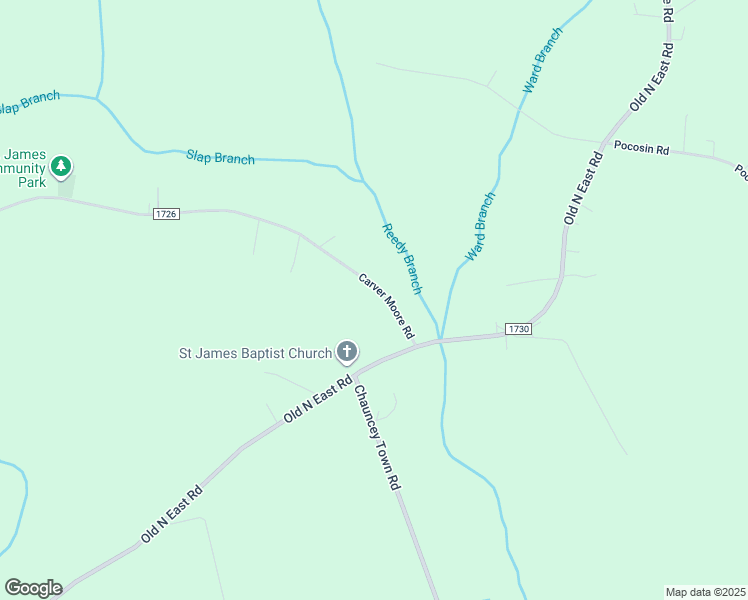 map of restaurants, bars, coffee shops, grocery stores, and more near 114 Carver Moore Road in Lake Waccamaw