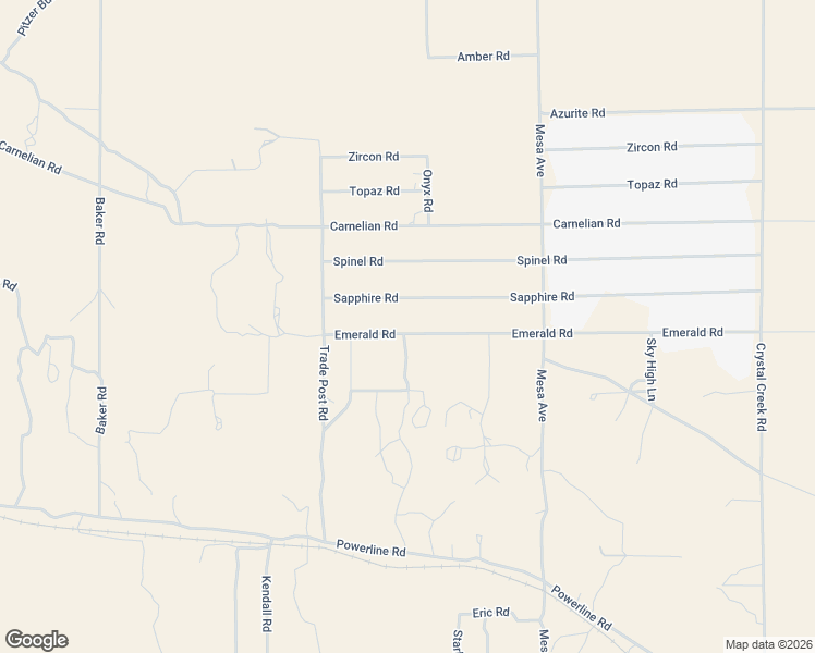 map of restaurants, bars, coffee shops, grocery stores, and more near 32252 Emerald Road in Lucerne Valley