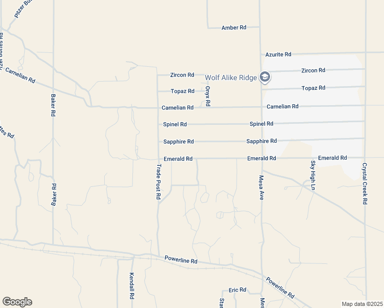 map of restaurants, bars, coffee shops, grocery stores, and more near 32224 Emerald Road in Lucerne Valley