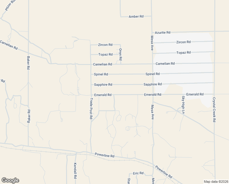 map of restaurants, bars, coffee shops, grocery stores, and more near 32252 Emerald Road in Lucerne Valley