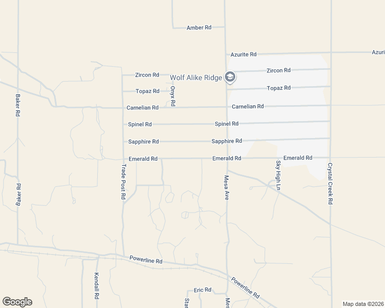 map of restaurants, bars, coffee shops, grocery stores, and more near 32341 Sapphire Road in Lucerne Valley