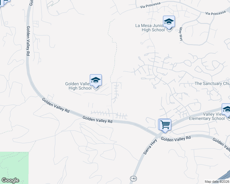 map of restaurants, bars, coffee shops, grocery stores, and more near 20422 Copper Court in Santa Clarita