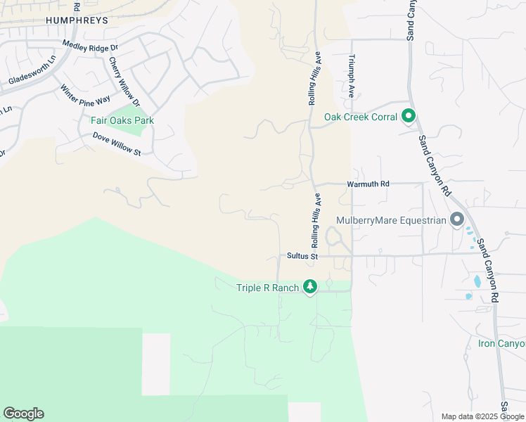 map of restaurants, bars, coffee shops, grocery stores, and more near 16646 Warmuth Road in Los Angeles County