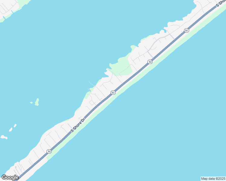 map of restaurants, bars, coffee shops, grocery stores, and more near 2417 South Shore Drive in Surf City