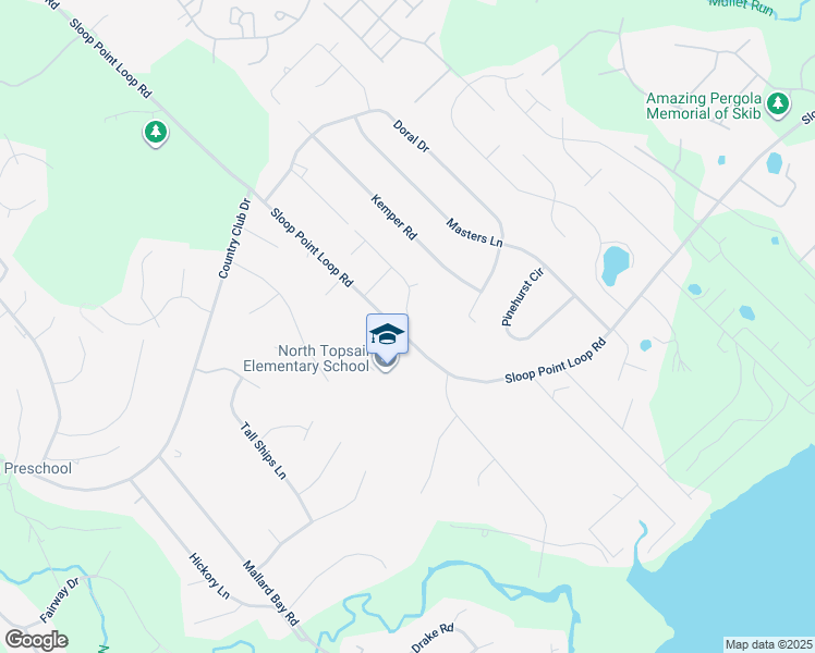 map of restaurants, bars, coffee shops, grocery stores, and more near 148 East Bailey Lane in Hampstead