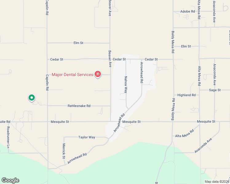 map of restaurants, bars, coffee shops, grocery stores, and more near 8271 Beaver Avenue in Phelan