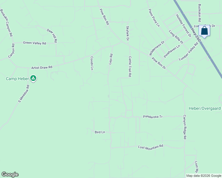 map of restaurants, bars, coffee shops, grocery stores, and more near 2024 Jone's Pass in Navajo County