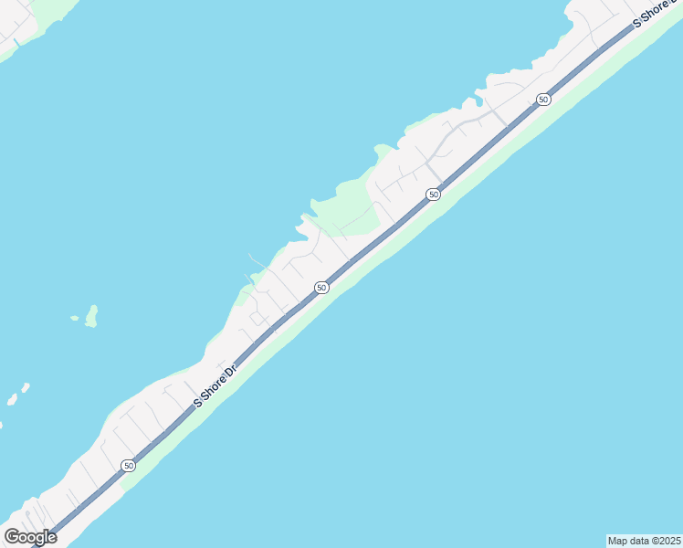 map of restaurants, bars, coffee shops, grocery stores, and more near 2408 South Shore Drive in Surf City