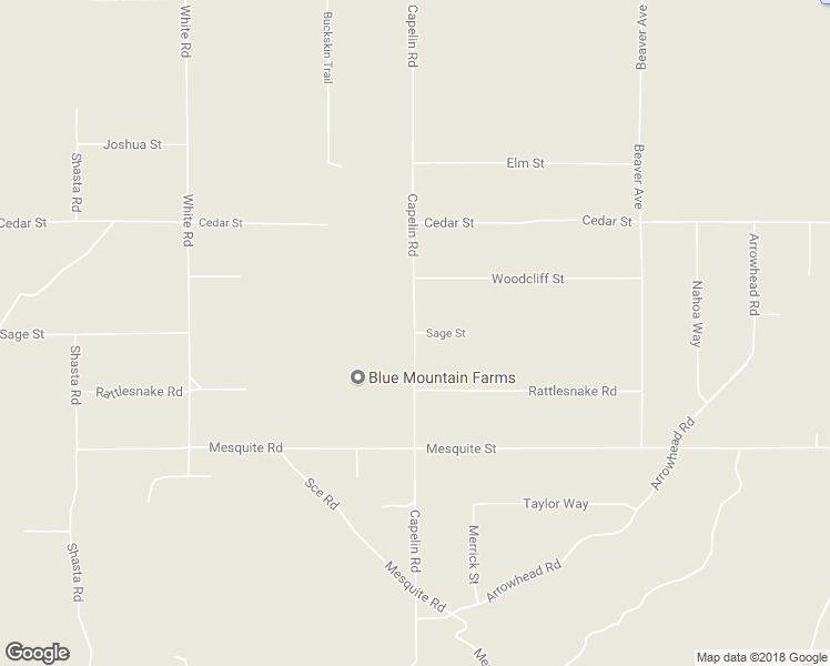 map of restaurants, bars, coffee shops, grocery stores, and more near Capelin Road in Phelan