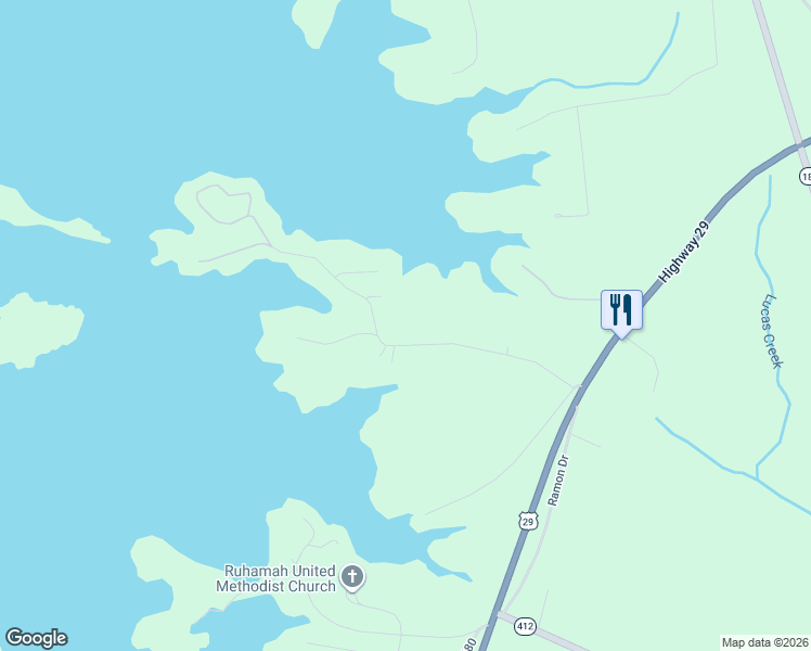 map of restaurants, bars, coffee shops, grocery stores, and more near 419 Island Point Road in Starr