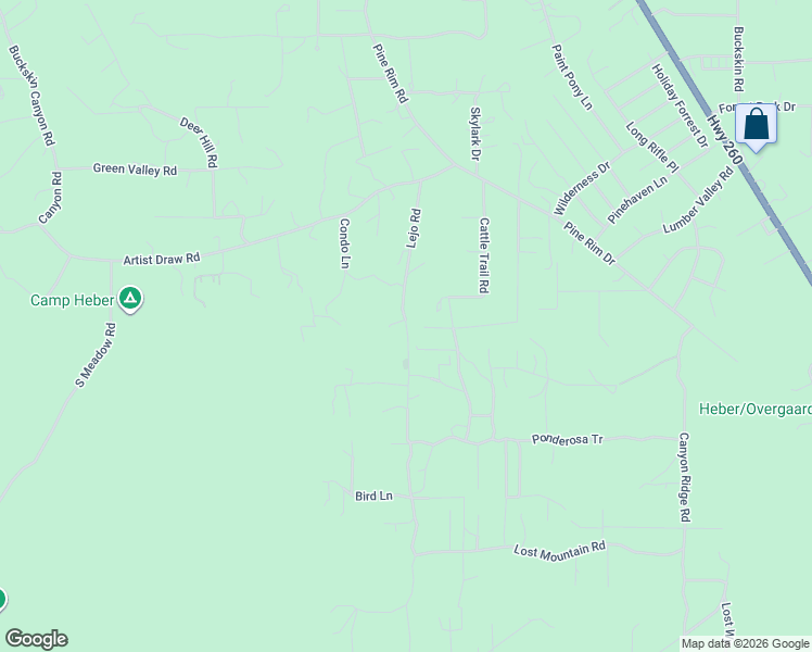 map of restaurants, bars, coffee shops, grocery stores, and more near 2024 Jone's Pass in Navajo County