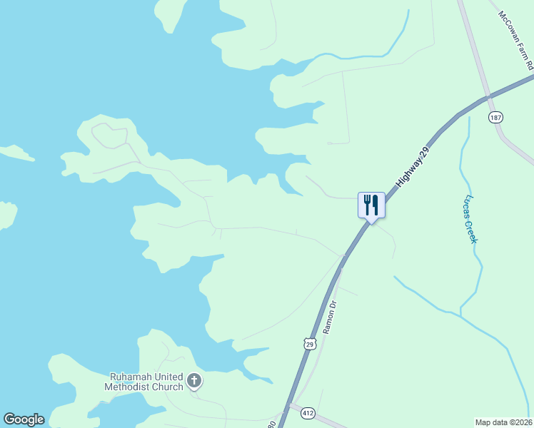 map of restaurants, bars, coffee shops, grocery stores, and more near 302 Island Point Road in Starr