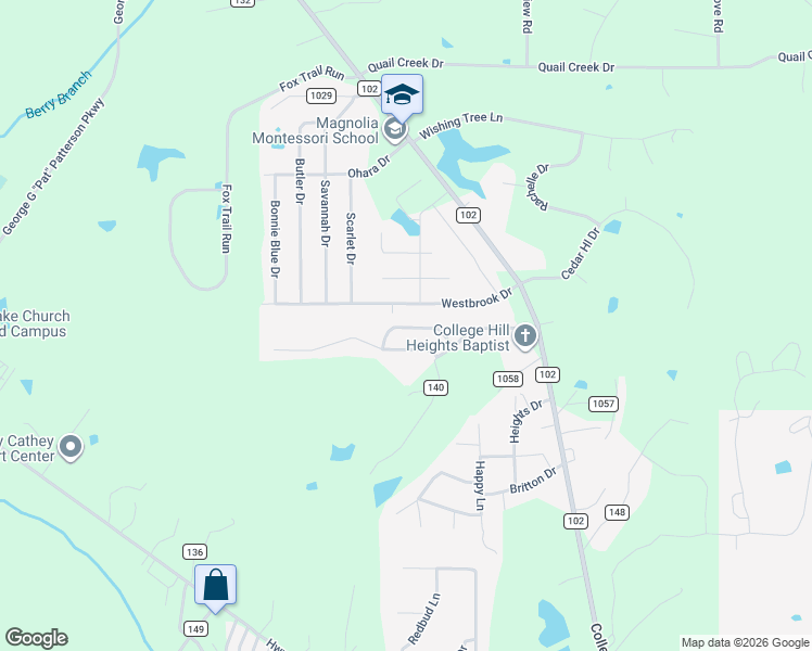 map of restaurants, bars, coffee shops, grocery stores, and more near 608-622 Huntington Pl in Oxford