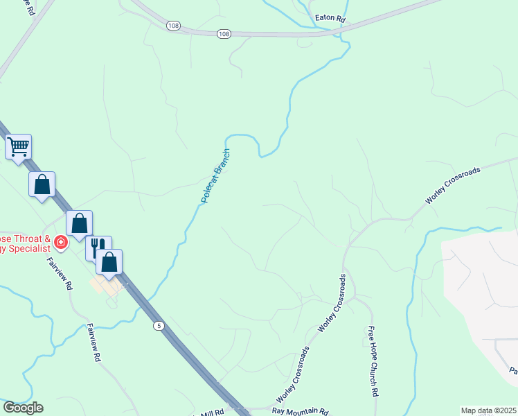 map of restaurants, bars, coffee shops, grocery stores, and more near 265 Green School Road in Jasper