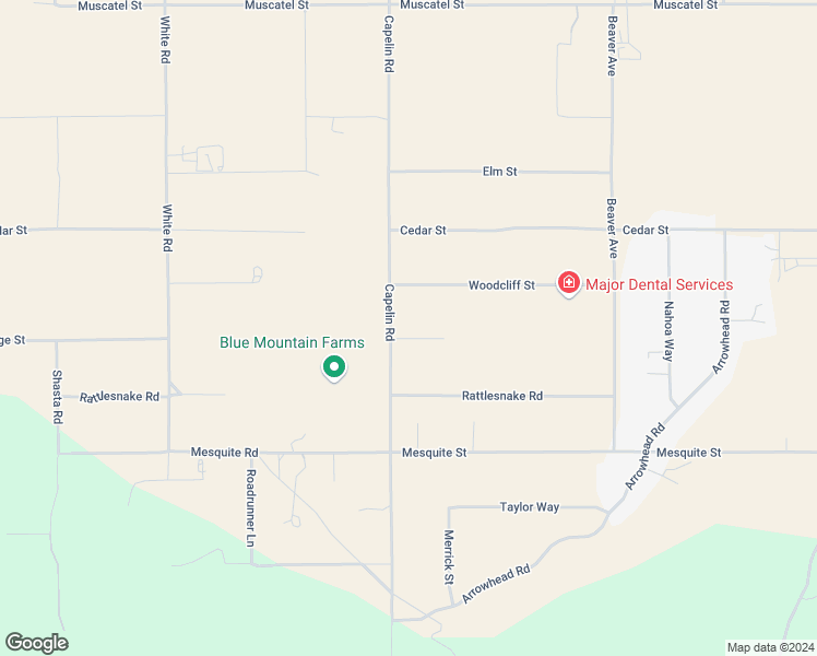 map of restaurants, bars, coffee shops, grocery stores, and more near 8955 Sage Street in Phelan