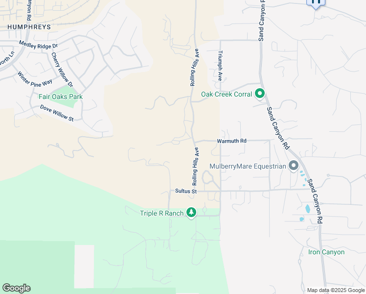 map of restaurants, bars, coffee shops, grocery stores, and more near 16646 Warmuth Road in Los Angeles County