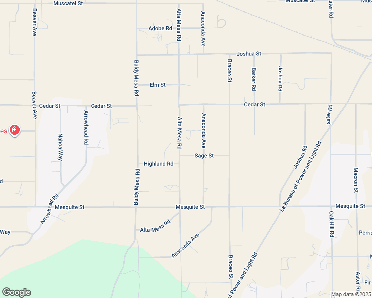 map of restaurants, bars, coffee shops, grocery stores, and more near 9920 Sage Street in Oak Hills