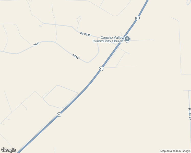 map of restaurants, bars, coffee shops, grocery stores, and more near Highway 61 in Concho