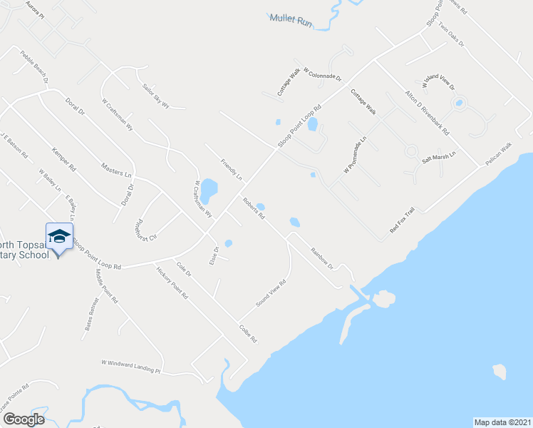 map of restaurants, bars, coffee shops, grocery stores, and more near 111 Roberts Road in Hampstead