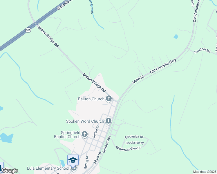 map of restaurants, bars, coffee shops, grocery stores, and more near 6630 Belton Bridge Road in Lula